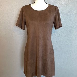 Anthropologie Paper Crane Brown Shift Dress